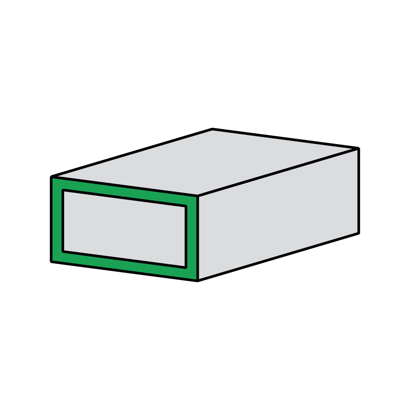 RVS 304 Koker Vierkant gesl. K320
