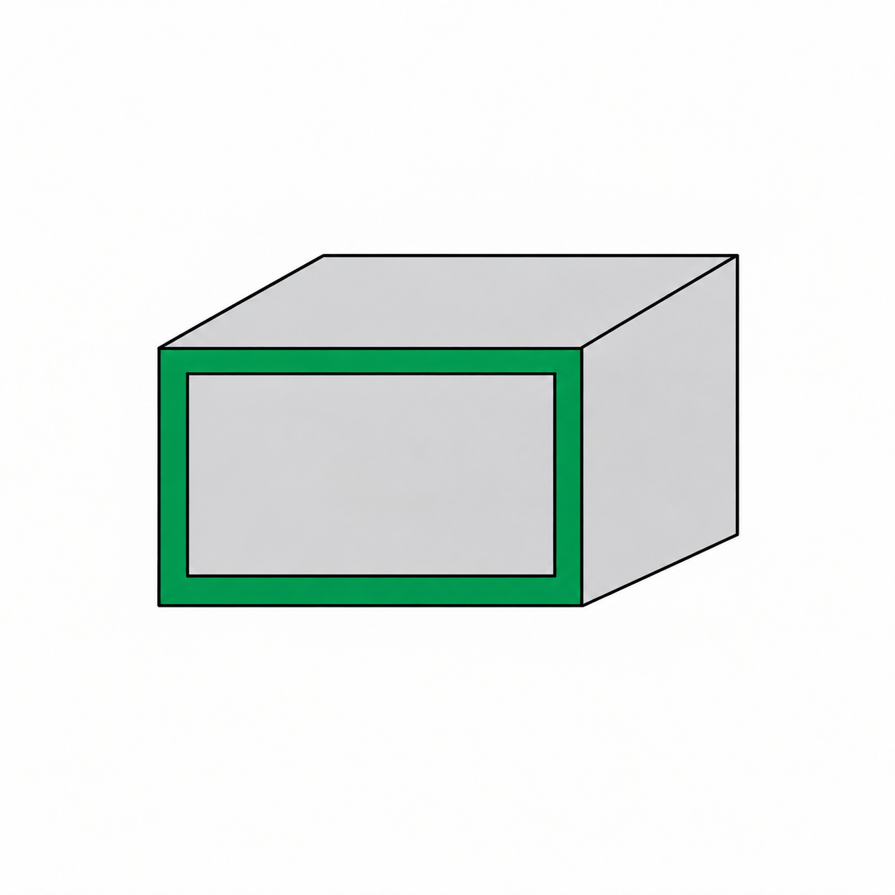 Koker Rechthoekig Blank E220/E235